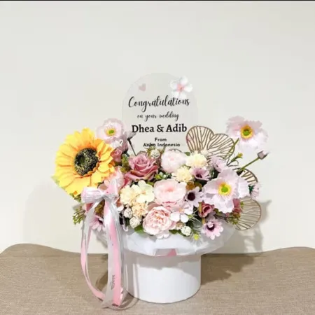 Bloom Box Akrilik Ucapan Wedding Bitung